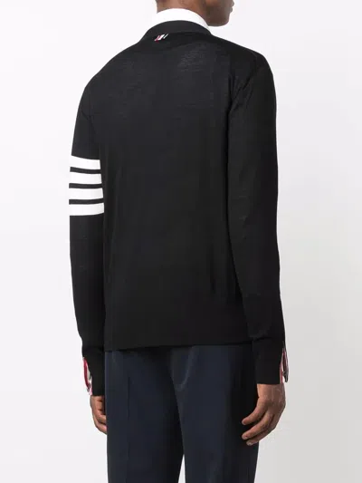 Thom Browne Classic V-neck Cardigan In Fine Merino Wool With 4bar Stripes Clothing