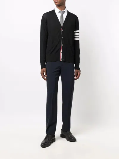 Thom Browne Classic V-neck Cardigan In Fine Merino Wool With 4bar Stripes Clothing