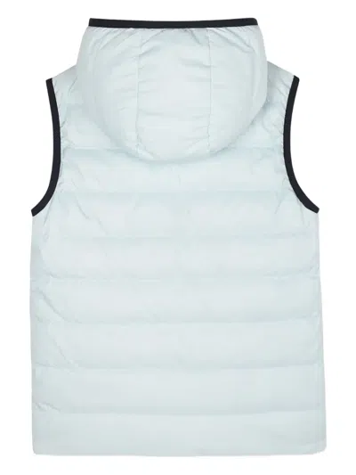 Bosswear Reversible Padded Hooded Gilet In Blue