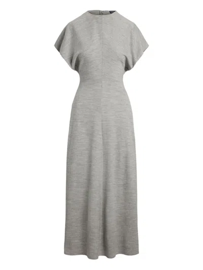 Polo Ralph Lauren Cap-sleeve Midi Dress In Gray