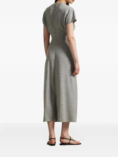 Polo Ralph Lauren Cap-sleeve Midi Dress In Gray