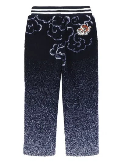 Kenzo Gradient-effect Track Pants In Blue