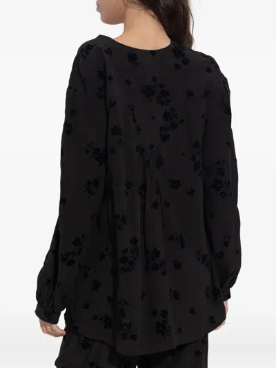 Zadig & Voltaire Tamela Floral Flocked Top In Brown
