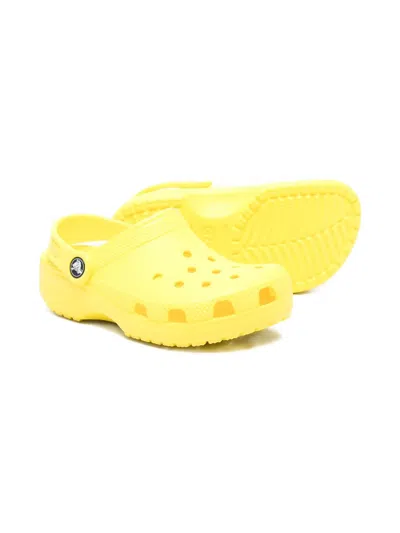 Crocs Perforated Heel-strap Clog In Yellow