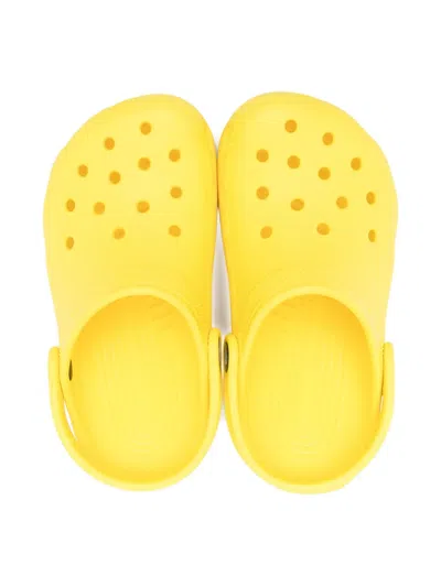 Crocs Perforated Heel-strap Clog In Yellow