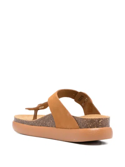 BUCKLE-FASTENING THONG SANDALS