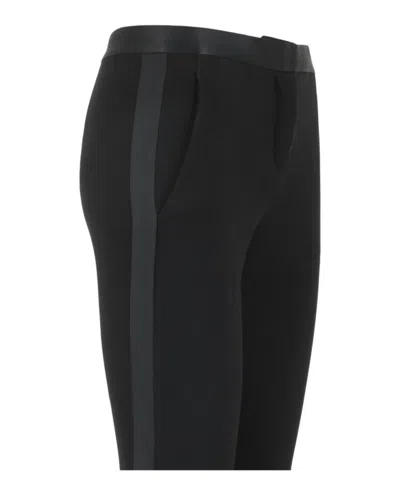 Versace Cropped Regular Fit Trousers In Black