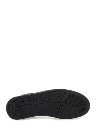 Amiri Sneaker Skel Top Low Black In Leather And Suede Men