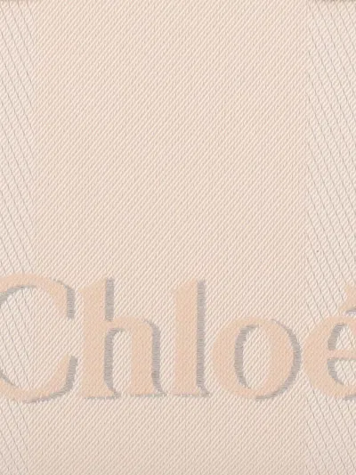 Chloé Structured Tote Bag With Rafia Effect