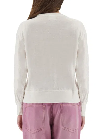 Isabel Marant Étoile Isabel Marant Etoile White Linen Sweater In White