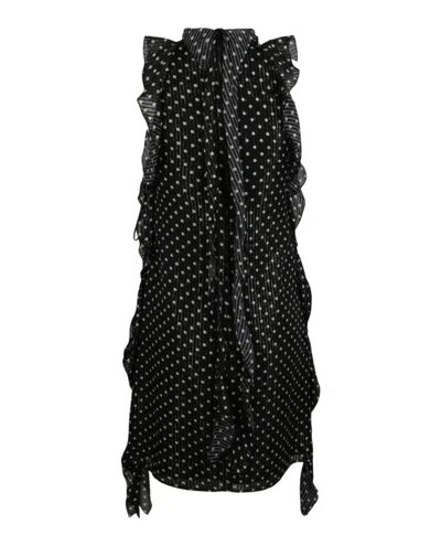 Burberry Cate Polka Dot Dress In Black