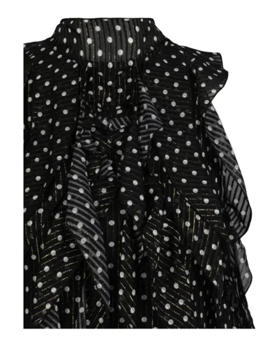 Burberry Cate Polka Dot Dress In Black