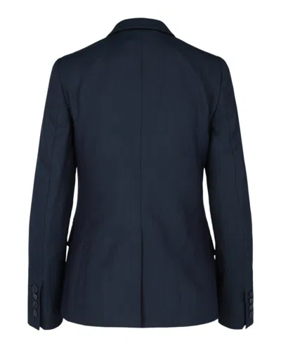 Stella Mccartney Single-breasted Flap Pocket Blazer In Blue