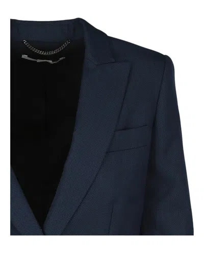 Stella Mccartney Single-breasted Flap Pocket Blazer In Blue
