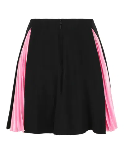 Versace Pleated Mini Skirt In Black