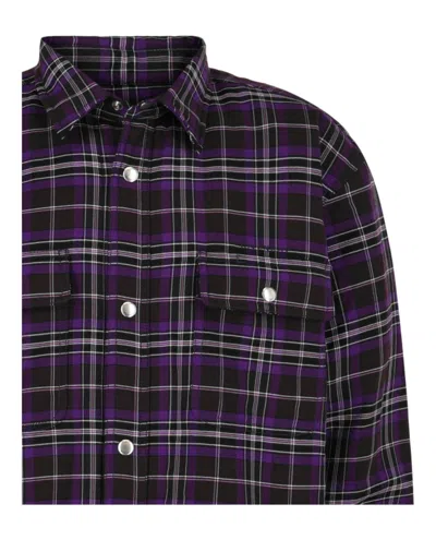 Givenchy Long Sleeve Check Shirt In Black