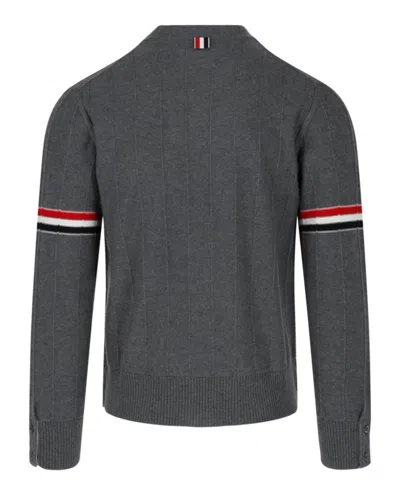 Thom Browne Wool Relaxed V-neck Armband Cardigan In Multi
