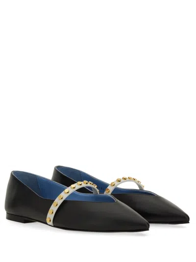 Alexander Mcqueen Leather Ballerina Flats With Pointed Toe