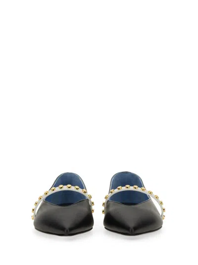 Alexander Mcqueen Leather Ballerina Flats With Pointed Toe
