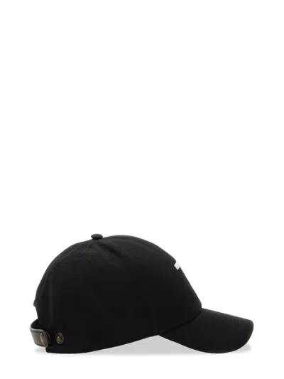 Tom Ford Black Baseball Cap With Logo Embroidery On The Front And Logo Lettering On The Rear In Cotton Man