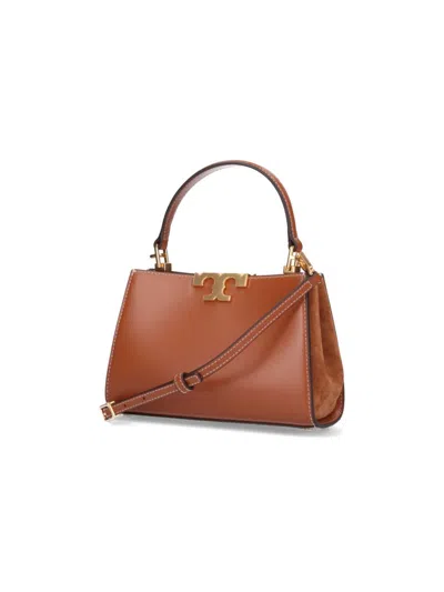 Tory Burch "eleanor" Mini Satchel Bag In Brown Leather