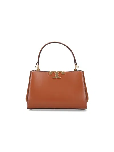 Tory Burch "eleanor" Mini Satchel Bag In Brown Leather