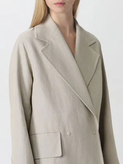 Max Mara Relaxed Silhouette Double-breasted Coat With Belted Waist In Multi