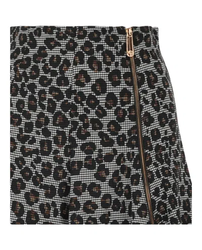 Versace Mixed Print Wool-blend A-line Skirt In Neutral