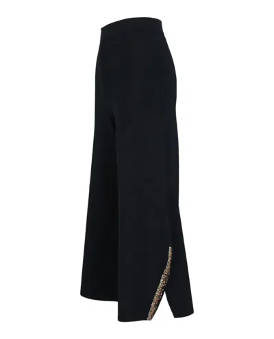 Stella Mccartney Embellished Cropped Pants In Black