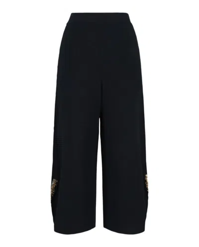 Stella Mccartney Embellished Cropped Pants In Black