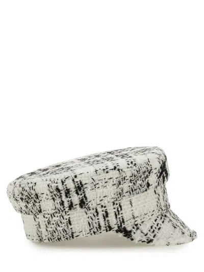 Ruslan Baginskiy Structured Short Brim Textured Fabric Hat In Gray