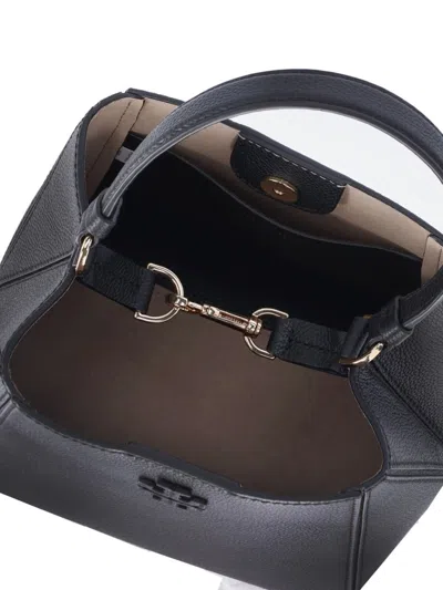 Tory Burch Structured Black Leather Mcgraw Shoulder Bag