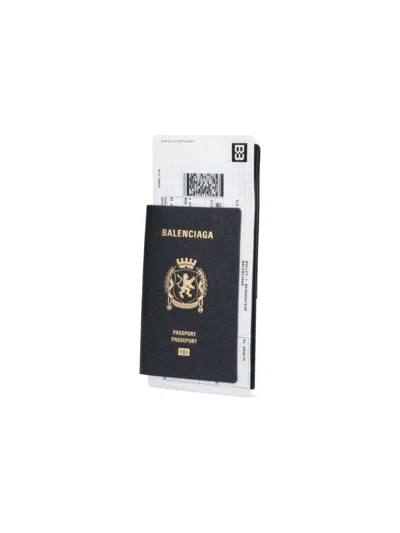 Balenciaga Passport Wallet In Black