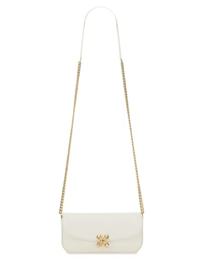 Alexander Mcqueen Ivory Calf Skin Crossbody Bags In White