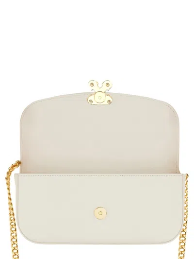 Alexander Mcqueen Ivory Calf Skin Crossbody Bags In White