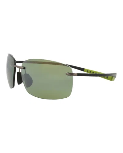 Maui Jim Shield-frame Titanium Sunglasses
