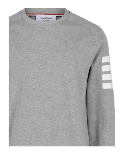Thom Browne Gray 4-bar Stripe Long Sleeve T-shirt In Gray
