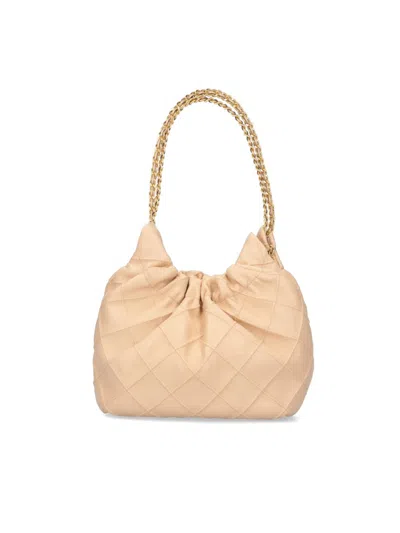 Tory Burch Mini Quilted Nappa Leather Tote With Chain Detail