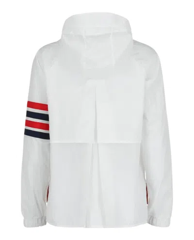 Thom Browne Ultralight Ripstop 4-bar Anorak In White