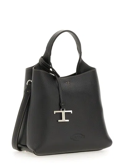 Tod's Structured Textured Leather Shoulder Bag