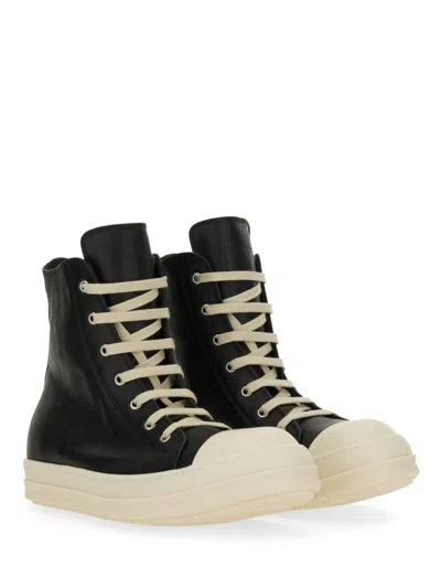 Rick Owens Men Leather High-top Sneakers