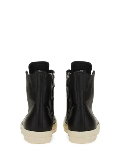 Rick Owens Men Leather High-top Sneakers