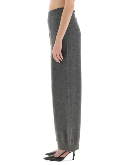 Fabiana Filippi Grey Wool Silk Cashmere Trousers In Gray