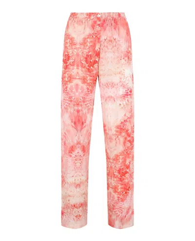 Alexander Mcqueen Tie-dye Straight Leg Pyjama Pants In Orange