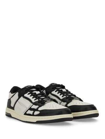 Amiri Multicolor Leather And Fabric Bandana Denim Skel Sneakers In Black