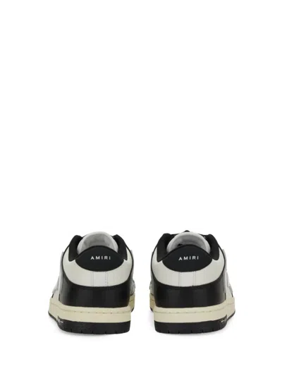 Amiri Multicolor Leather And Fabric Bandana Denim Skel Sneakers In Black