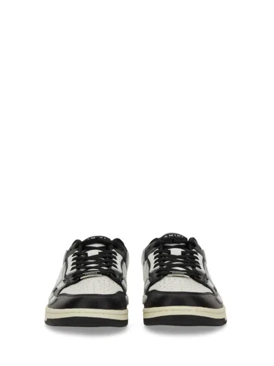 Amiri Multicolor Leather And Fabric Bandana Denim Skel Sneakers In Black