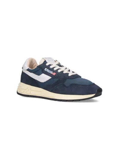 Autry Reelwind Super Vintage Sneakers With Suede Accents In Multi