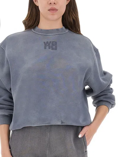 Alexander Wang T T By Alexander Wang Relaxed Fit Grey Sweatshirt