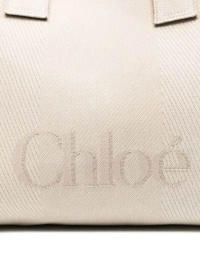 Chloé Carry Canvas Tote Bag In Multi